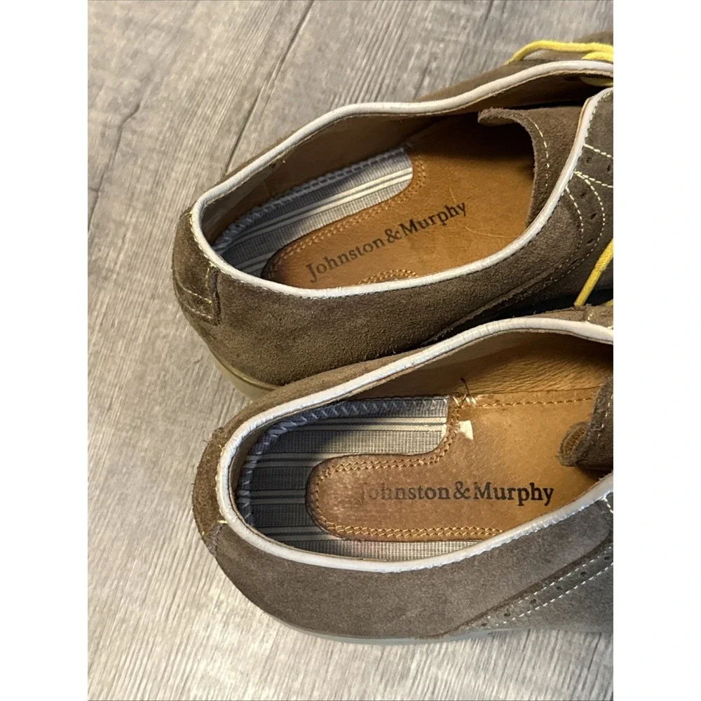 Johnston and Murphy Men's Size 9.5M Brown Suede Oxford Dress Shoes 59-0606